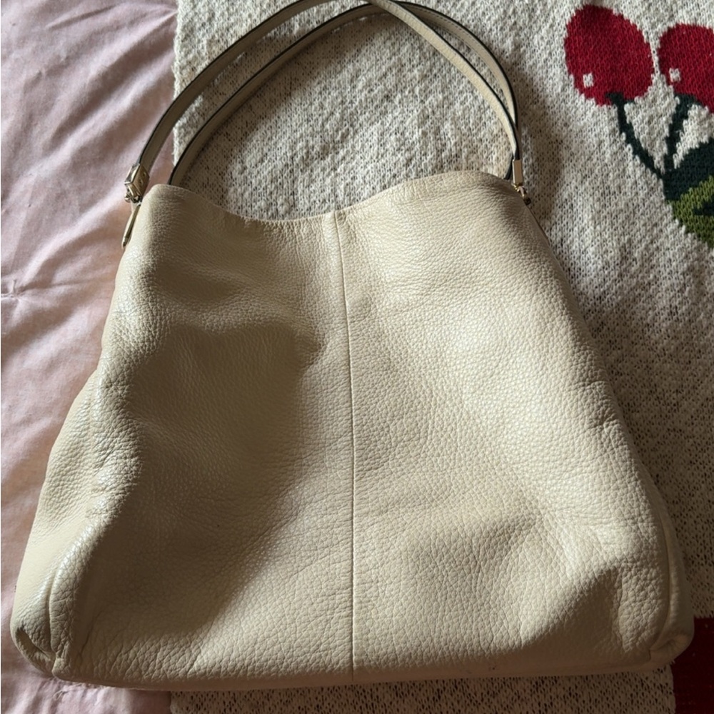 Coach Cream Leather Hobo Bag